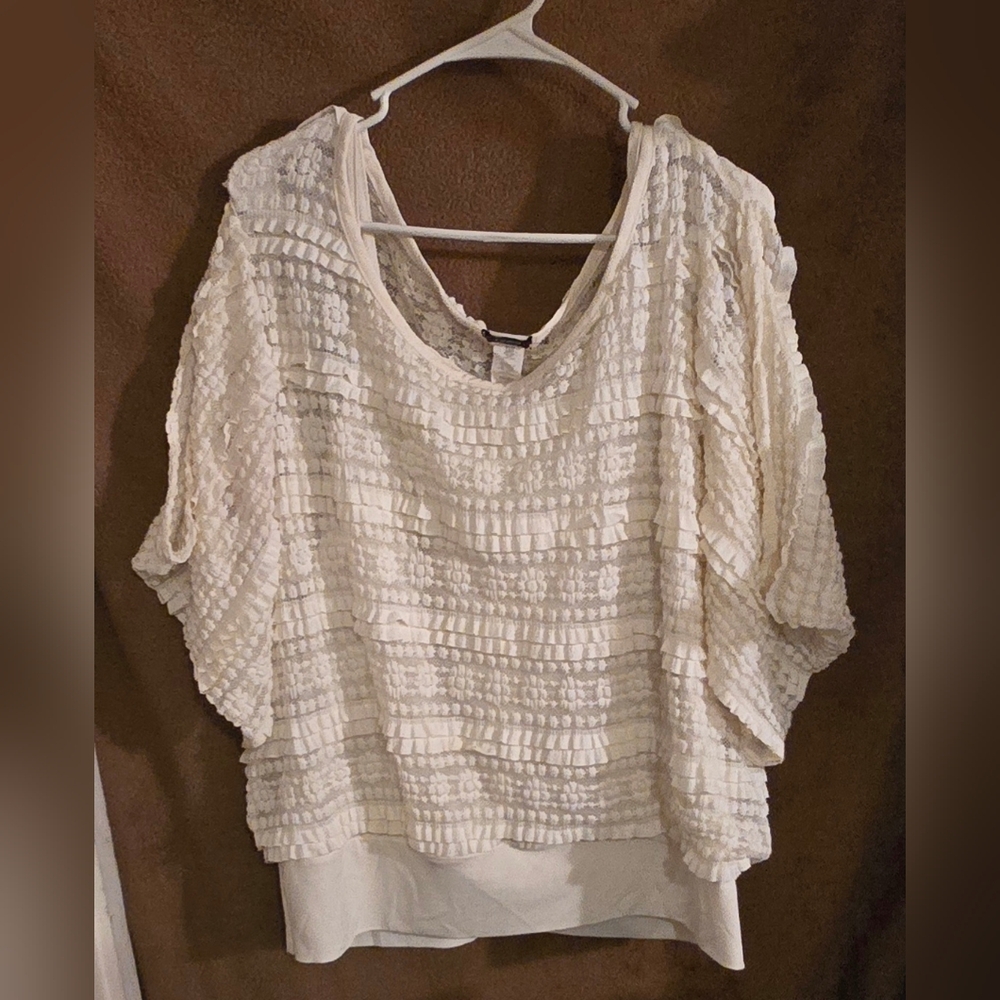 Cocomo Ivory Textured Women's Blouse